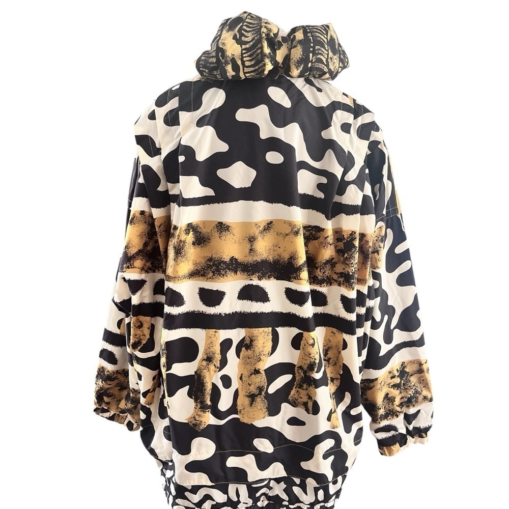 Vtg Obermeyer Gaper Day Women's Ski Jacket Abstract Animal Print Size 16 - Picture 7 of 14
